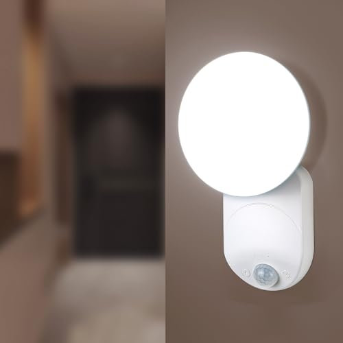Luce LED Sensore Movimento USB Ricaricabile 3000K 4500K 6000K, Lampada da muro Senza Corrente con 5000mAh Batteria, Luci Sensore Interno con Telecomando per Garage Cantina Corridoio Cameretta Bagno