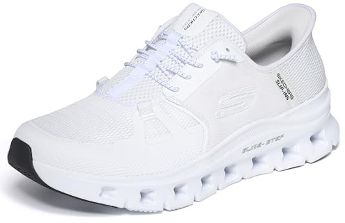 Skechers herr Glide-step Pro Hands Free Slip-inSneaker | Handsfree slip-in glidsteg, luftkylt minnesskum, maskintvättbar, vegansk, geometrisk mellansula