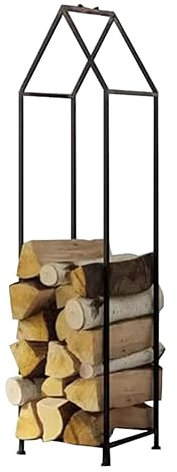 Supporto per legna da ardere, extra alto, dorato, stretto, 33 cm, ad angolo, per la casa