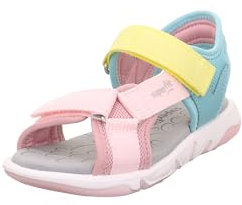 Superfit Mädchen Sandaletten Pebbles, Kinder Sandalen, Weite: M IV, Klettverschluss, t-spange, Sommerschuhe, Freizeitschuhe, Mehrfarbig (010), 27 EU