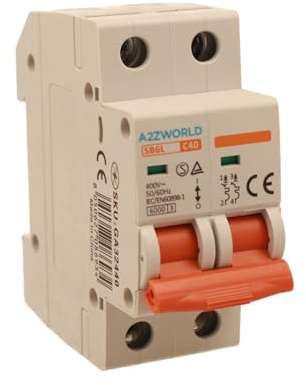 Interruttore Magnetotermico Automatico, 2P Curva C 6kA 220V, Salvavita Stotz, MCB 2P C40 40A