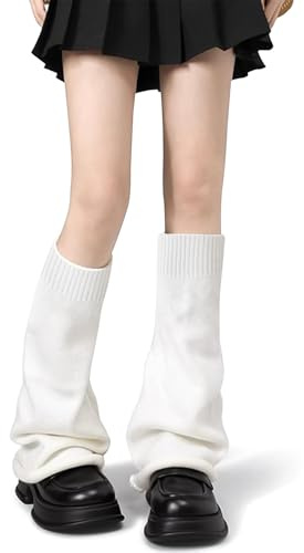 Xanthelle Kvinnors benvärmare, vita benvärmare för vinterkläder, Y2K & Leg Warmers benvärmare, Harajuku gotisk stil varma vinterkläder