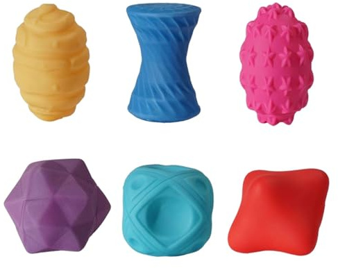 Pelotas Sensoriales Para Bebés: 6 Piezas De Juguetes Para Bebés Texturizados, Seguros Y, Promueven La Estimulación Táctil, El Desarrollo Cognitivo Y La Coordinación Mano- | Aprendizaje Monte