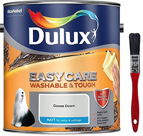 New 2017 Dulux Easycare Washable & Tough Matt Goose Down 2.5L with Unique Stain Repellent Technology. Includes PSP Touch-up Brush.