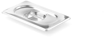 HENDI Gastronormbehälter, Temperaturbeständig von -40° bis 300°C, Heissluftöfen-Kühl- und Tiefkühlschränken-Chafing Dishes-Bain Marie, Stapelbar, 1L, GN 1/9, 176x108x(H) 100mm, Edelstahl 18/10