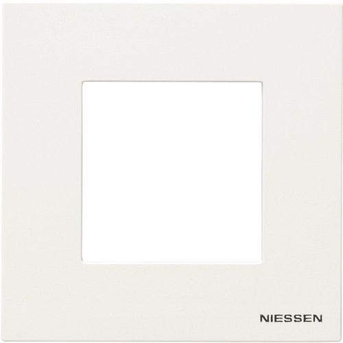CABLEPELADO Marco compacto para 1 elemento Niessen Zenit | Marco de 1 elemento y bastidor | N2271BL | 85x85 mm | Apto para superficie y empotrar | Color Blanco | 1 Elemento