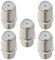 Boobrie F Typ Kabel Buchse Stecker 5 Stück RG6 Anschluss F Buchse auf F Buchse Adapter Buchse auf Buchse Koax Adapter TV Antennen Adapter, F Buchse Verbinder für TV-Antenne, Vernickelt