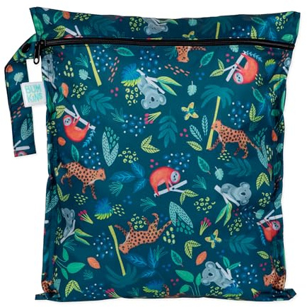 Bumkins Waterproof Wet Bags for Baby, Travel, Swimsuit, Cloth Diapers, Pump Parts, Gym Clothes, Toiletries, Strap to Stroller, Zipper Reusable Bag, Packing Pouch