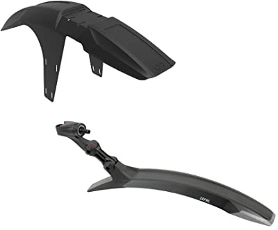 ZEFAL Deflector Pack - Confezione di due parafanghi MTB Anteriore e Posteriore Deflector FM30 e Deflector RM90+, leggeri e robusti, 373 grammi, nero