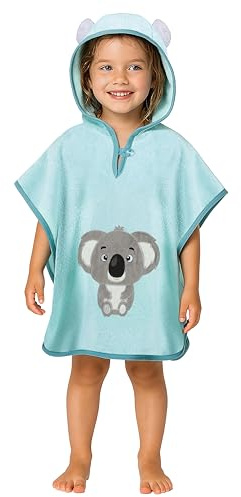 LAYNENBURG Premium badponcho för barn med huva – 100 % bomull – OEKO TEX – baby pojkar flickor handduk poncho frotté