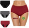 NUBE ROJA Bragas Menstruales Flujo Abundante, Braguitas Postparto Mujer Periodo Menstrual Ropa Interior de Algodón Cintura Media, Absorbentes, Lavables, Cómodas y Transpirables, Pack DE 3. (S)