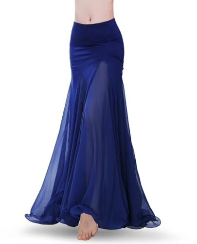 ROYAL SMEELA Gonna Danza del Ventre Lunga in Chiffon per Le Donne - Costume da Ballo Orientale per Adulti