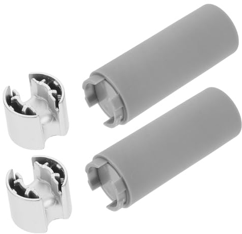Alipis 2 Pezzi per Tende in Plastica e Ferro, Design Antivento e Privacy Migliorata, Accessori per Tende a Rullo e Verticali, Colore Grigio Raffinato