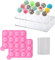 Cake Pop Moulds Set, Cake Pop Making Kit with 15 Hole Acrylic Lollipop Stand, 100Pcs Cake Pop Sticks and 12 Cavity Lollipop Maker Kits for Baking Lollipop, Cake, Chocolate