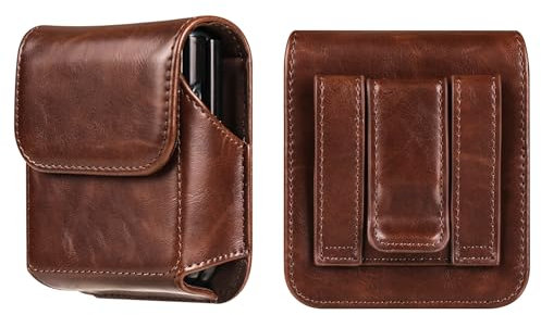 Galaxy Z Flip 5G Marsupio da Cintura in Pelle, Custodia da Cintura Piccolo Fondina Clip Cintura Sacchetto Smartphone Compatibile con Samsung Galaxy Z Flip 6 5 4 3 2 1/Razr 40 50 Ultra/Razr+/P50 Pocket