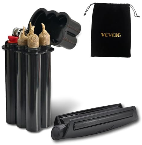 VOVCIG joint lathe, Tabakroller,joint drehmaschine,Kommt mit joint hülle,Hält perfekt 4 70- und 110-mm-Zigarettenpapiere und Feuerzeuge. (0.09, Kilogramm)