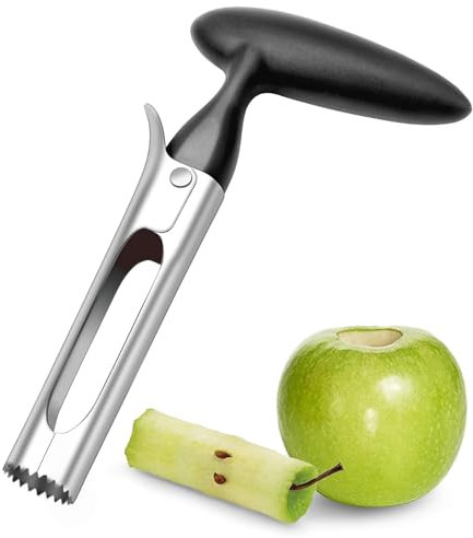 Heanvmyss Scavatore di Mela,Levatorsoli Mela,Vuoto Mela con Manico Nero,Stampino per Mele Professionale,Togli Torsolo Mela,Rimozione del Corer per Casa,Cucina,Pere,Frutta