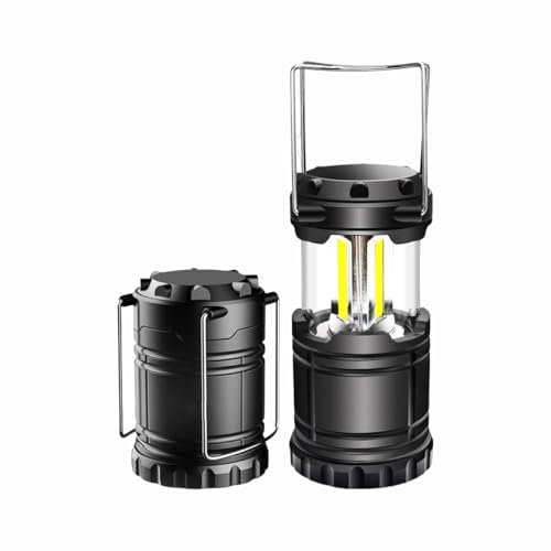Camping Lights, 2 Pack Collapsible Camping Lantern Battery Powered, Portable LED Camping Lamp for Tents, Emergency Lighting with Foldable Hook for Hiking, Camping, Outages