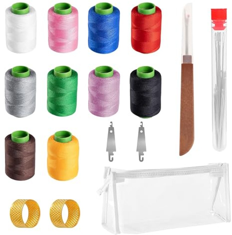 42 Pcs Sewing Kit, Stainless Steel Hand Sewing Needles, Multi-Purpose Needle Threaders, DIY Repair Craft, Easy Handling and Portability for Craft and Sewing-Making