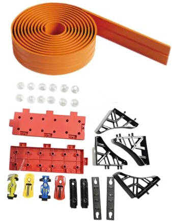 ＡＷＨＡＯ Pista de Carreras Flexible con Rampa para Autos, Ideal para Niños Y Niñas de 3, 4, 5 Y 6 años.