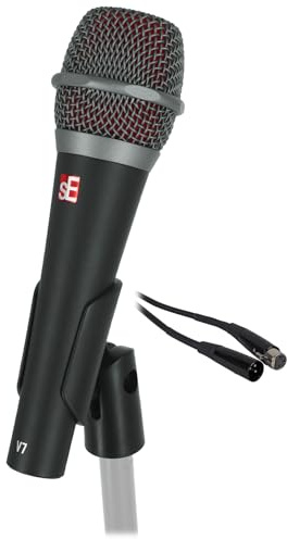 Audiosavings Se Electronics V7 Bundle: Studio-Grade Supercardioid Dynamic Microphone, RCXFM20E-B 20ft Female to Male XLR Mic Cable, 2-Items
