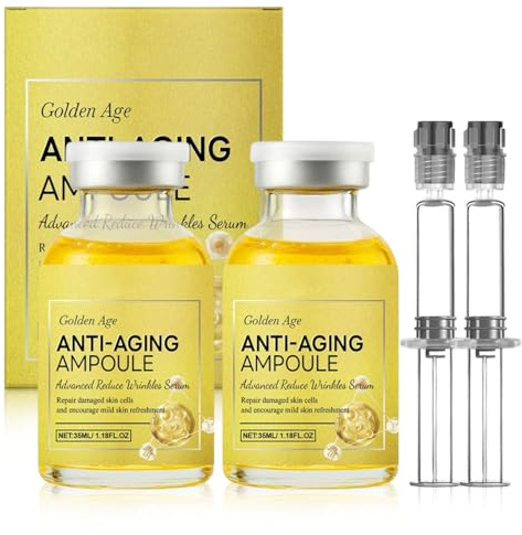 2 unidades de suero de colágeno profundo, péptidos de seda, ampolla de elevación intensiva, antienvejecimiento, reafirmante, nutritiva e hidratante, aclara la tez para todos los tipos de piel con 2
