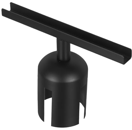 STOBAZA Stainless Steel Stanchion Sign Holder Clamp Bracket for Queue Control, 1-meter Metal Label Display Clip Compatible with Airport and Retail Crowd Management Barriers