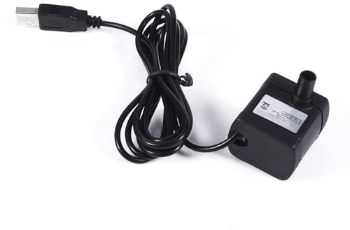 Dioche Bomba de Agua Sumergible DC 5 V sin Escobillas - Bomba de Agua para Acuario de Alta Eficiencia con Enchufe USB, 200 L/H, bajo Nivel de Ruido, 100% Impermeable