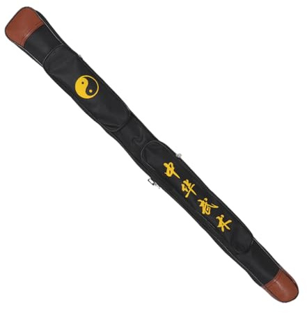 SECFOU Canvas Svärdfodral för Martial Arts Lättviktig Vattentålig Taichi Svärdpåse med Justerbar Axelrem för Japanskt och Kung Fu Cosplay