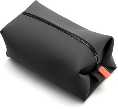 TOOLETRIES The Koby Dopp Kit - Silicone Toiletry Organizer, Bathroom Travel Bag - Heavy-Duty Zipper, Leak Resistance, Easy to Clean - 9 x 4.5 x 4.5 - Charcoal
