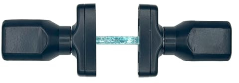 MICEL - 68013 - Pomo para puerta, en Aluminio, Color negro, Juego completo para una puerta, 80 x 39 mm