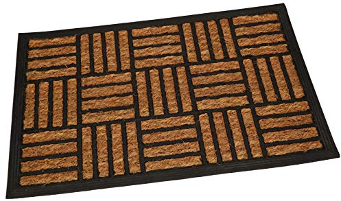 KOTARBAU® Fußmatte Gummi mit Kokoseinlagen 40x60cm rutschfest Fußabtreter Schmutzfangmatte Sauberlaufmatte Fußabstreifer Türvorleger zum Abstreifen von Schuhen