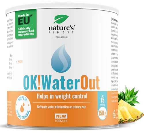 Nature's Finest by Nutrisslim OK!WaterOut – Vegan Herbal Drink with Elderberry, Nettle & Knotweed – Water Retention & Bloating Relief for Natural Detox Support (150g, 15-Day Supply)