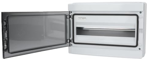 Cuadro Distribucion Electrico HA 18 Modulos IP65 Puerta Abatible Lateral HA18 Caja de Distribucion Electrica Superficie Impermeable Exterior Interior Estanca Libre de Halogenos