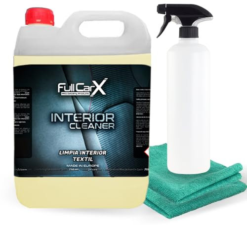 FULLCARX Interior Cleaner 5L Pulizia Sedili Auto Lava Tappezzeria, Rimuove le Macchie, Potente Pulitore Tessuto, Aroma Fresco Neutralizza Odori, Detergente Interni Prodotto Professionale Detailing