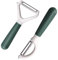 Éplucheur Légumes 2 Pcs - Économe Inoxydable Universel avec Lame Oscillante Tranchante, Poignée Ergonomique pour Pommes de Terre, Carottes, Fruits - Vert
