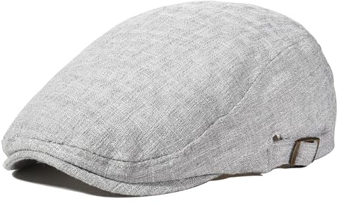 Gisdanchz Skjutmössa med linimitation | unisex sommar justerbar vikbar mössa sommarmössa, LJUSGRÅ, 56-60