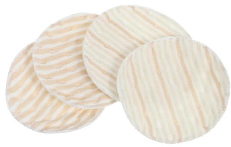 WATIIFUFU 4pcs Reusable Breast Pads Washable Cotton Breast Cushions Leak-Proof Absorbent Nursing Pads for New Mothers Carry a Handbag and Outdoor Use