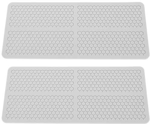 jojofuny Lot de 2 Moules en Silicone Nid D’Abeille 3D Moules Alimentaires Flexibles et Résistants pour Pâtisserie Décoration de Gâteaux et Fondant Compatibles Four Micro-Ondes et
