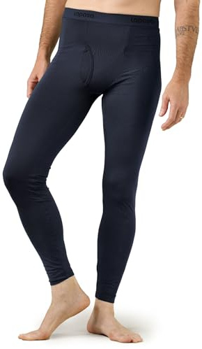 LAPASA Mallas Termicas Hombre 1Pack – Pantalon Interior de Invierno para el Frío Leggings Cálidos Ligero M10,M,Azul Marino