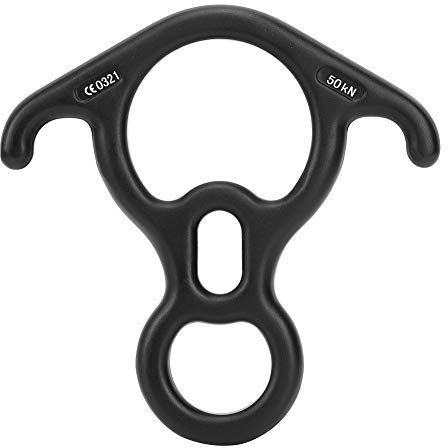 Ochsenhornkarabiner, Kletterkarabiner, 50KN Descender Aerial Work Praktische Kletterausrüstung 8-förmiger Ringkarabiner für Klettersteiger