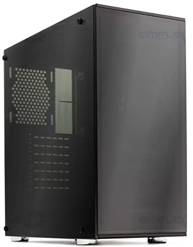 Simpletek Case Gaming Nero Con Vetro Trasparente RGB | ATX MICRO-ATX MIN-ITX mATX TOWER Ventola 120mm