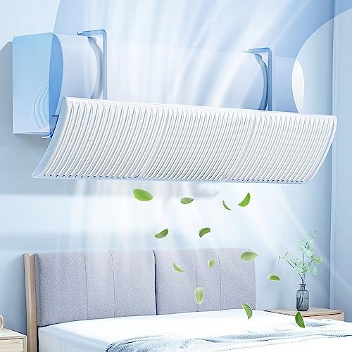 Deflettore per Condizionatore Universale, Portatile Regolabile Deflettore Aria Condizionata per Condizionatori da Parete per casa/Ufficio, Anziani, Neonati, Donne in Gravidanza