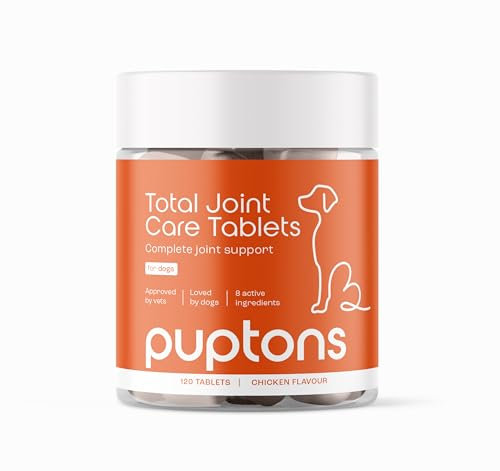 puptons Joint Care Supplement for Dogs | Reduce Stiffness & Improve Mobility with Green Lipped Mussel, MSM & Glucosamine | All Ages of Dogs, Natural Anti-Inflammatory | 30 Tablets
