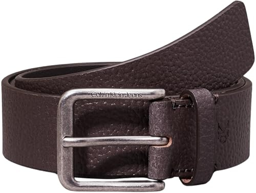 Calvin Klein Herren Gürtel Classic Casual Belt aus Leder, Braun (Bitter Brown), 95 cm