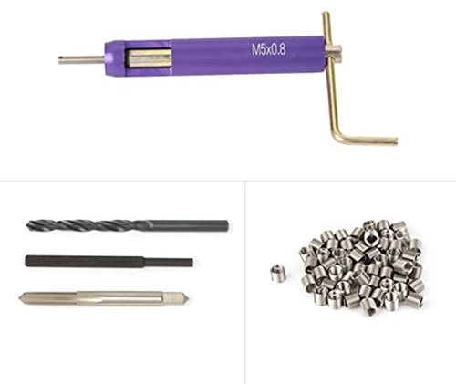 m5 Thread Repair, 10-32 helicoil kit, Stainless Steel HELICAL Screw Thread Inserts M5 x 2D for Improved Connection Strength and WEAR 50PCS