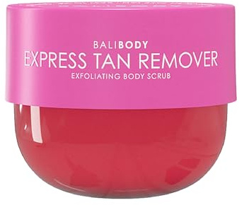 Bali Body Express Tan Remover | Self Tanner Eraser & Exfoliating Body Scrub | Streak-Free, Smooth Skin | Works on Fake & Spray Tans | Vegan Formula with Grapefruit Scent