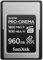 SanDisk PRO-CINEMA CFexpress Type A Card 960GB (read speeds up to 1800MB/s, write speeds up to 1650MB/s, 4K, 6K, 8K, VPG200, Rescue PRO)