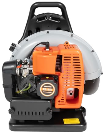 Soffiatore per foglie a benzina, 2,7 kW, 3,7 CV, a due tempi, portatile, 63 cc, con serbatoio di carburante da 1,8 l, per giardino