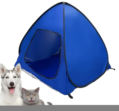 Hundtält utomhus – bärbart husdjursskydd hopfällbart hus – husdjurstillbehör, utomhus katt hundtält för gräsmatta utflykter camping picknick uteplats trädgårdsaktiviteter